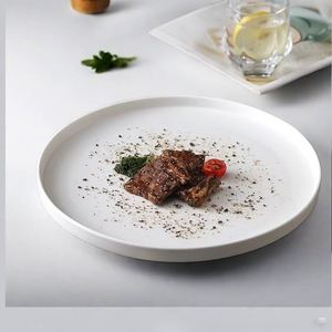 Plato Plano de Porcelana Nórdico Moderno para Pasta, Desayuno y Cena, Apto para Microondas, Uso Doméstico y Comercial - Product Image 3