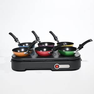 เครื่องทำเครปและแพนเค้กไฟฟ้า6คนกระทะสเตนเลสสตีลไม่ติดกระทะทำเครปด้วยมือสำหรับใช้ในบ้าน - Product Image 3