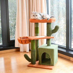 The new cactus <b>cat</b> climbing rack occupies the floor kitten nest <b>cat</b> <b>tree</b> integrated <b>cat</b> tower manufacturers wholesale one pi - Product Image 5
