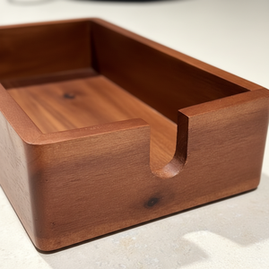 ที่ใส่กระดาษเช็ดปากทรงสี่เหลี่ยมผืนผ้าไม้ไผ่สีน้ำตาลขนาด 10 นิ้ว พร้อมกล่องใส่กระดาษทิชชู่ ดีไซน์ปรับแต่งได้ ยี่ห้อ Bluezon สำหรับตกแต่งโต๊ะ - Product Image 1