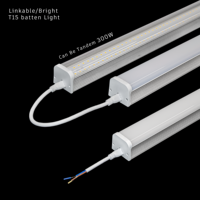 Luminaire linéaire LED moderne en aluminium pour bureaux commerciaux et industriels, 2 pieds, 4 pieds, 15W, 30W, type batten