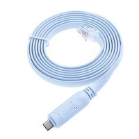 Cable de Consola DFX USB C y USB A a RJ45 de 1.8m, Cable Plano de Control con Chip FTDI para Router Cisco, Cable Rollover para Laptop