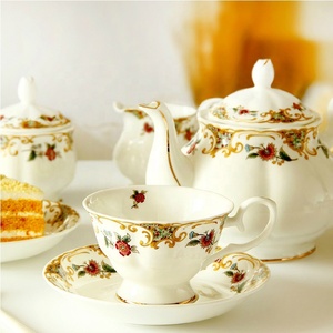 Exquisite European Style Luxury Coffee Suit Ceramic <b>Tea</b> <b>Set</b> Afternoon <b>Tea</b> Bone China Coffee Cup <b>Set</b> - Product Image 2