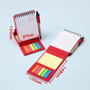Tùy chỉnh thực hiện thân thiện với môi xoắn ốc Mini <span class=keywords><strong>notepad</strong></span> giấy Sticker giá rẻ khuyến mại đứng lên dính <span class=keywords><strong>notepad</strong></span> với bộ bút - Product Image 5