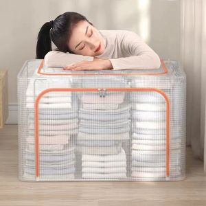 Kotak penyimpanan kain lipat, tempat penyimpanan baju perjalanan kain dapat ditumpuk lucu ruang untuk pakaian - Product Image 4