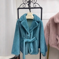 Manteau en fausse fourrure de lapin imprimé léopard pour femme, vêtement décontracté en cuir et fourrure, coupe ample et tendance