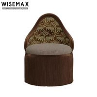 WISEMAX FURNITURE Chaise d'appoint moderne et élégante pour salon et chambre, en velours rembourré avec pompons, pour hôtel et villa