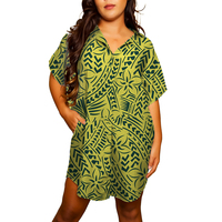Nouveautés explosives : Robe chemise pour femme, style cubain, motif tribal polynésien Elei, personnalisable, décontractée et habillée, respirante et écologique