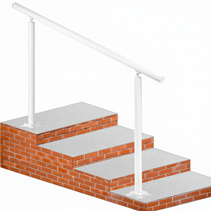 Kit Ringhiere Regolabili in Alluminio Bianco da 1,5 m per Anziani, per Scale Esterne da 0 a 5 Gradini, Modello AL1249 - Product Image 2