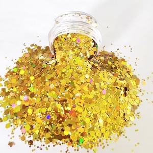 <span class=keywords><strong>Glitter</strong></span> Esagonale <span class=keywords><strong>Oro</strong></span> 3mm in PET Ecologico da 1kg per Unghie e Bicchieri - Ingrosso Fabbrica Cosmetici Bellezza Natale - Product Image 6