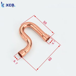 Tuyau en <span class=keywords><strong>cuivre</strong></span> rouge pur à 99,9 %, courbé à 45 degrés ° /90 ° /180 °   Épaisseur des parois personnalisée : 1 mm-10 mm Surface polie/recuite/traquée - Product Image 2