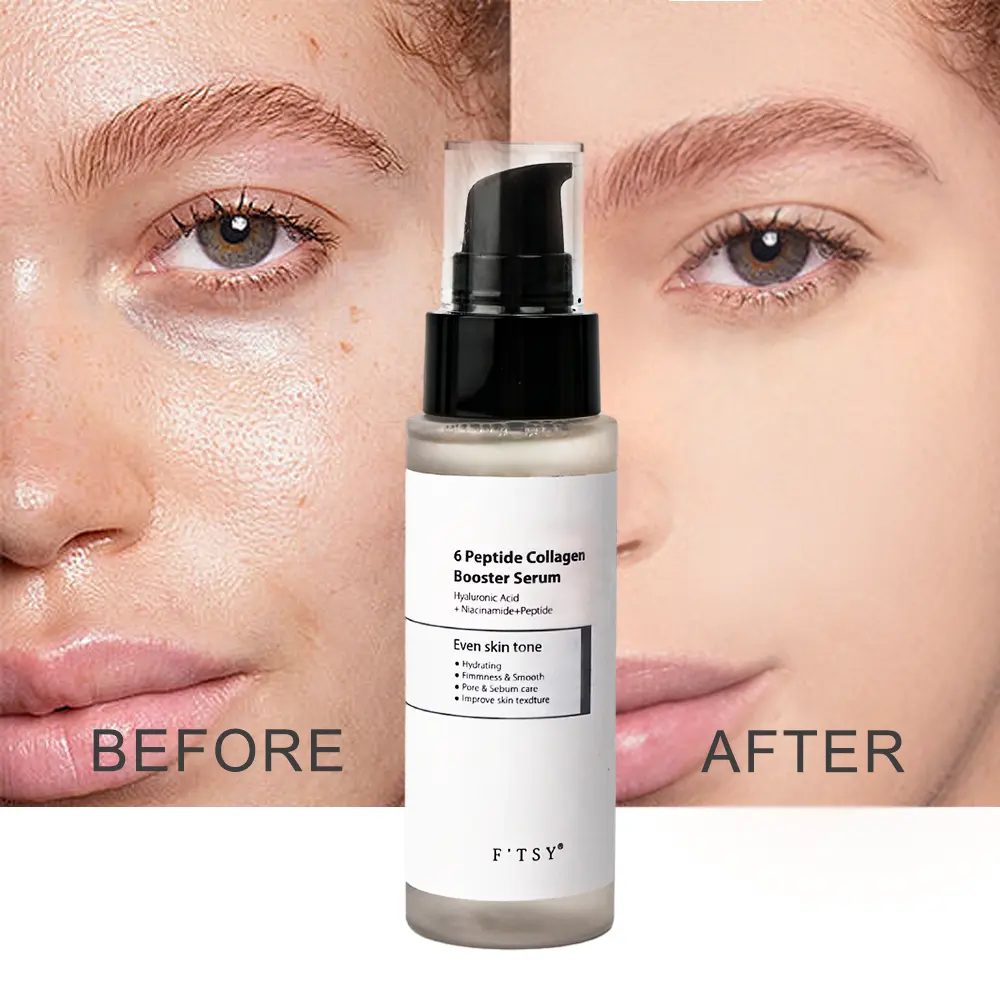 Nhãn Hiệu Riêng Axit Hyaluronic Niacinamide Đa Peptide Huyết Thanh Ống Antiwrinkle Mặt Mặt Chống Lão Hóa Collagen Huyết Thanh