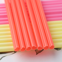 Pailles à boire en plastique en forme de cœur, réutilisables et écologiques, pour la Saint-Valentin, accessoires de bar pour fêtes, couleurs et tailles personnalisées