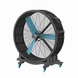 JULAI 1.5 m Movable fan ventilation industrial large mobile fan 4.9 ft Large air volume industrial cooling fan l with wheels