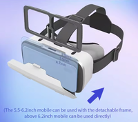 Lunettes de réalité virtuelle G15 IMAX à écran géant, film 3D HD, casque VR Google Cardboard, support pour téléphone 4,7-7 pouces, joystick de jeu inclus
