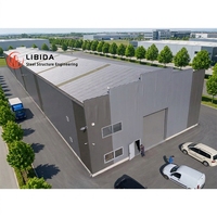 Entrepôt en structure métallique de 5000 mètres carrés en acier Q355 haute résistance, bâtiment industriel en structure métallique
