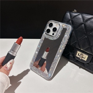 เคสโทรศัพท์มือถือกันกระแทกมุม 3 มิติ ประดับคริสตัลเพชร ดีไซน์หรูหรา เคลือบเงา สำหรับ iPhone 11 12 13 14 15 16 Pro Max - Product Image 5