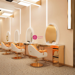 Yicheng Beauté Grossiste Salon de Coiffure Ensemble Complet de Mobilier de Salon pour Barbiers et Ongleries de Haute Qualité - Product Image 4