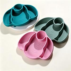 Bestseller Transfrontaliero: <span class=keywords><strong>Set</strong></span> per la Cura del Bambino con Piatti in Silicone a Forma di Elefante, Ciotole con Ventosa, Stile Cartone Animato, Sicuro per Alimenti - Product Image 1