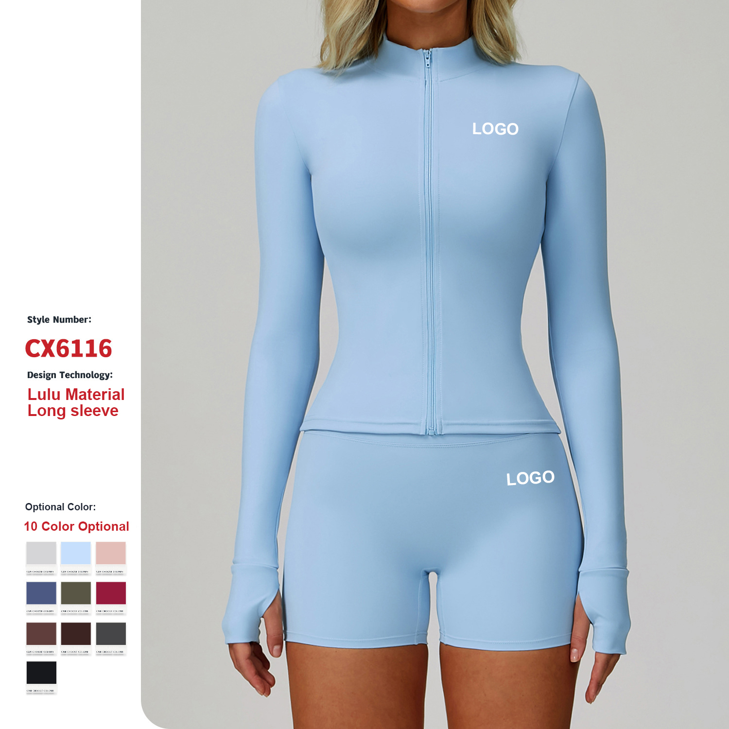 Custom High Quality Zipper Tight Running Sports Top Breathable Fitness Coat Women Training Quick-Drying Long-Sleeved Yoga Jacket