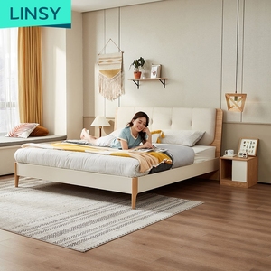 Colore Beige testa di cuoio letto matrimoniale per la CB1A-A della casa - Product Image 5