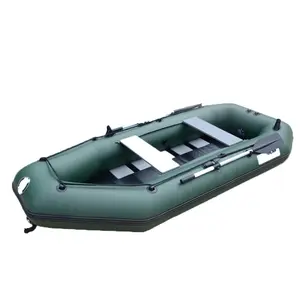barco de borracha 4 pessoa Suppliers-Caiaque inflável de borracha para pesca, 4 pessoas, 3 m, resistente ao desgaste, comprimento do barco, barcos de chão de ar