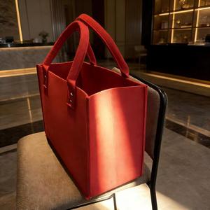 Promotional Customized Logo Fashion Recycled Custom Felt Tote <b>Bag</b> for Shopping Grocery Advertising <b>Gift</b> - Product Image 3