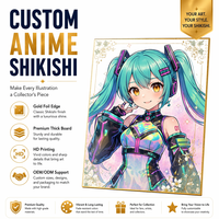 Kartu Shikishi Foil Emas Ukuran Kustom, Papan Seni Karakter Cetak Foil Emas untuk Grosir