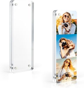 Fotoautomaten-Rahmen 2x6 Bilderrahmen, Transparenter Acrylrahmen, Magnetischer 2x6 Acryl-Bilderrahmen, Freistehende Desktop-Anzeige - Product Image 6