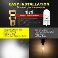 Ampoule LED CANBUS T10 W5W 194 168 plaquée or Sunshiny, sans erreur, 6-SMD 3030, pour plaque d'immatriculation et feux de position latéraux de voiture