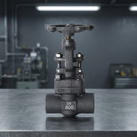 Vanne à opercule manuelle forgée haute pression Sealmech 1/2 1500 #   2500 #   Tige de rehaussement ASTM A105 OSY à souder par emboîtement, filetage NPT, API 602