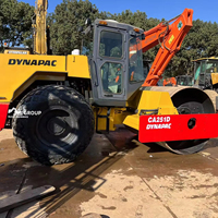 Rouleau vibratoire à double tambour Dynapac 251D 25T d'occasion avec moteur fiable, idéal pour la construction routière, faible nombre d'heures, bon état