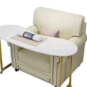 โต๊ะทำเล็บเคลื่อนที่ โต๊ะโซฟาทำเล็บสไตล์ญี่ปุ่นชั้นเดียวพร้อมล้อเลื่อน โต๊ะโซฟาแบบไขว้ทันสมัยและเรียบง่าย โต๊ะทำเล็บ - Product Image 1