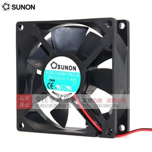 Sunon KDE1208PTB3 6 12V 80x80x25mm Fluid Bearing <b>Computer</b> <b>Case</b> Fan - Product Image 2