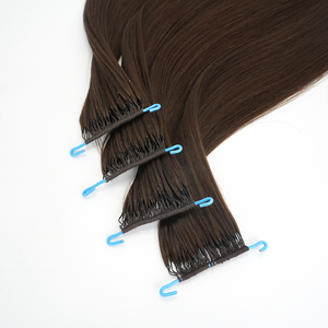 <span class=keywords><strong>Extensions</strong></span> de cheveux Lanxun Invisible Feathers, mèches de cheveux humains, boucles Microlink, anneaux, cheveux vierges brésiliens, Cabello Humano Natural - Product Image 3