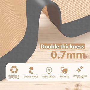 Tapis <span class=keywords><strong>de</strong></span> cuisson en silicone - Tapis <span class=keywords><strong>de</strong></span> cuisson réutilisable en silicone pour macarons et biscuits, pour plaques <span class=keywords><strong>de</strong></span> cuisson - Product Image 5