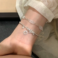 Bracelet en dentelle Bowei en argent sterling S925, style coréen Dongdaemun, élégant, minimaliste, ajouré, bijoux de mode