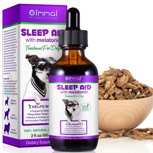 OIMMAI Sleep Aid Supplements Reduce <strong>Anxiety</strong> Stress Antioxidants 60ml Liquid Melatonin Supplement <strong>Dog</strong> Melatonin Drops