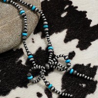 MEILLEUR VENDEUR-Bijoux occidentaux pour femmes Navajo Pearl Bow Knot Choker Necklace