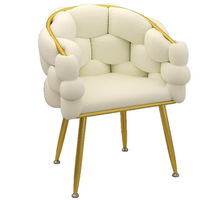 Chaise d'hôtel de luxe en velours bulle avec pieds en métal doré, chaise en tissu moderne nordique pour mariage, fête, événement, mobilier