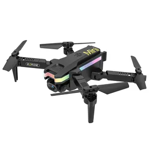 2022新款XT8遥控迷你无人机，带4k双高清摄像机视频拍摄发光二极管无人机四轴飞行器，带FPV一键儿童返回玩具礼品