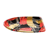 Sushi Boats Boîte à Sushi Jetable avec Couvercle Plateau à Sushi Conteneur Alimentaire Dip Party Supplies Restaurant ou Maison