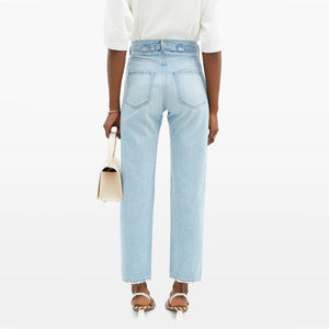 DiZNEW Pantalon élastique personnalisé à soutien slim pour filles, denim lavé, <span class=keywords><strong>jean</strong></span> pour femmes - Product Image 2