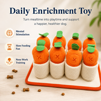 Jouets interactifs éducatifs et écologiques NCI pour chiens et chats de taille moyenne – Jouets à mâcher durables avec design de dessin animé pour l'entraînement et la réduction de l'anxiété polaire