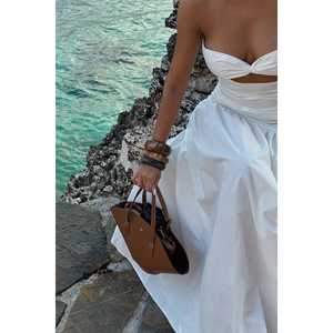 Robe blanche sans bretelles - Product Image 4