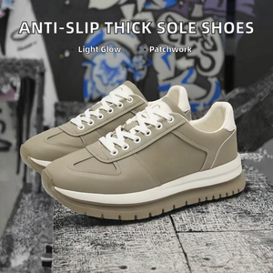 Chaussures Chunky pour Hommes, Antidérapantes, Légères, à Lacets, avec Semelle Épaisse Lumineuse, Tendance, pour la Marche, Automne, Été, Printemps - Product Image 2