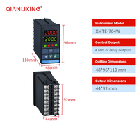 Contrôleur de température numérique à 4 sorties, 8 limites, avec affichage LCD, en plastique, prise en charge OEM, XMTA-704W/708W