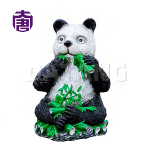 Lumière LED en fibre de verre 3D en forme de panda, adaptée à la décoration de jardin en extérieur, à l'éclairage paysager de parc et à la décoration de cour - Product Image 5