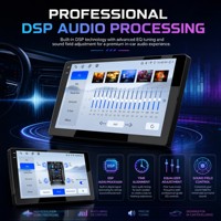 Autoradio universel 9 pouces Android 14 avec CarPlay sans fil, écran intégré, DSP audio stéréo pour système multimédia