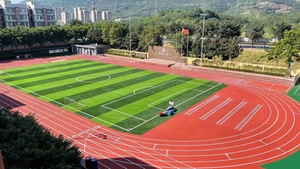 Caucho duradero del fabricante, plástico, ventas, lugar fundido, pista para correr, suelo Atlético sintético impermeable, césped <span class=keywords><strong>artificial</strong></span> - Product Image 4